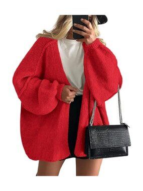 Oversized Open Front Cardigan Sweater Women Lightweight Knit